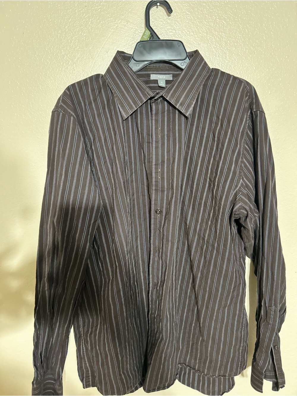 Apt. 9 Men's Brown Striped Button-Down Shirt